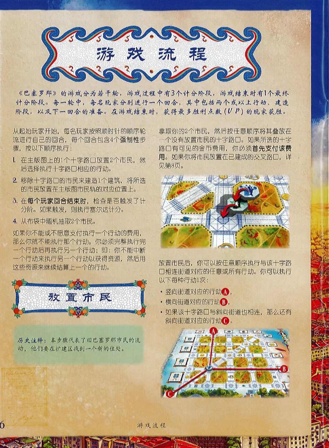 巴塞罗那规则书第 6 页：游戏流程
