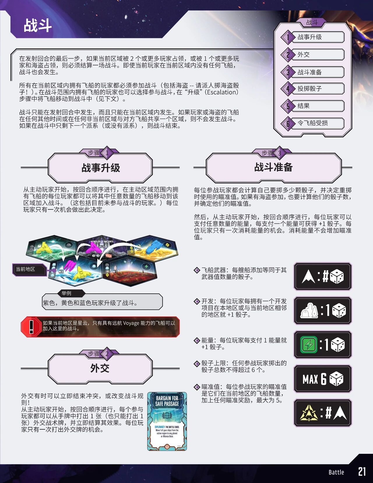 仙女座边境规则书印页 21:战斗步骤 1-3