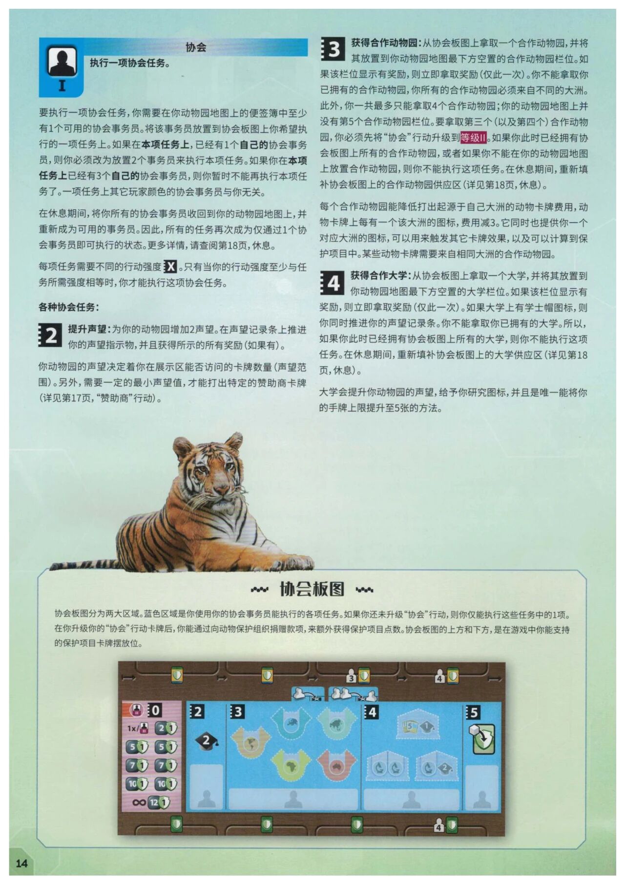 方舟动物园规则书第 14 页扫描图
