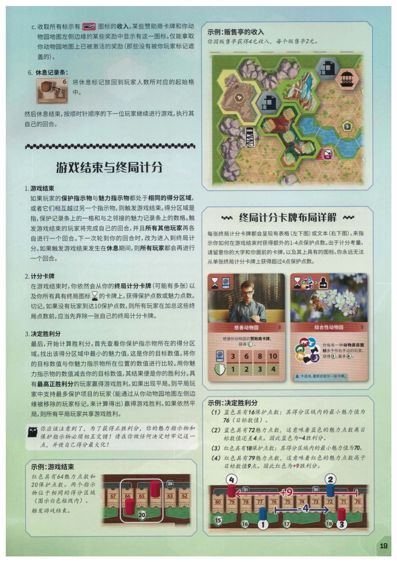 方舟动物园规则书第 19 页扫描图