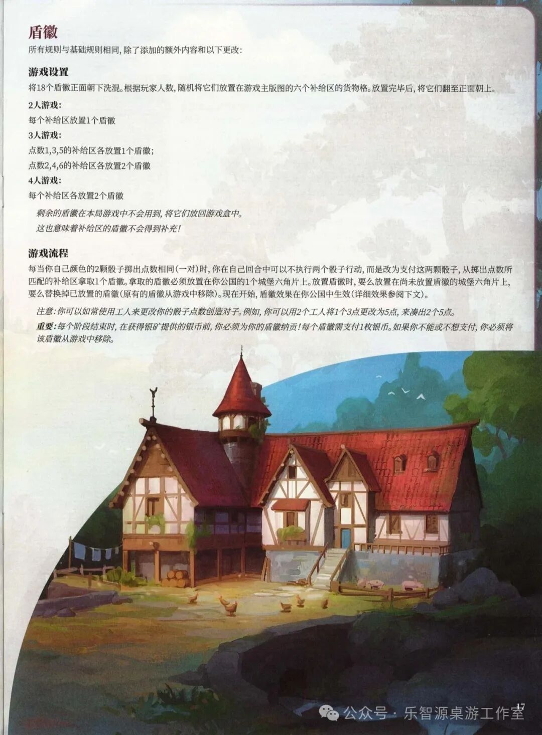 勃艮第城堡规则书第 17 页：盾徽扩展设置与流程