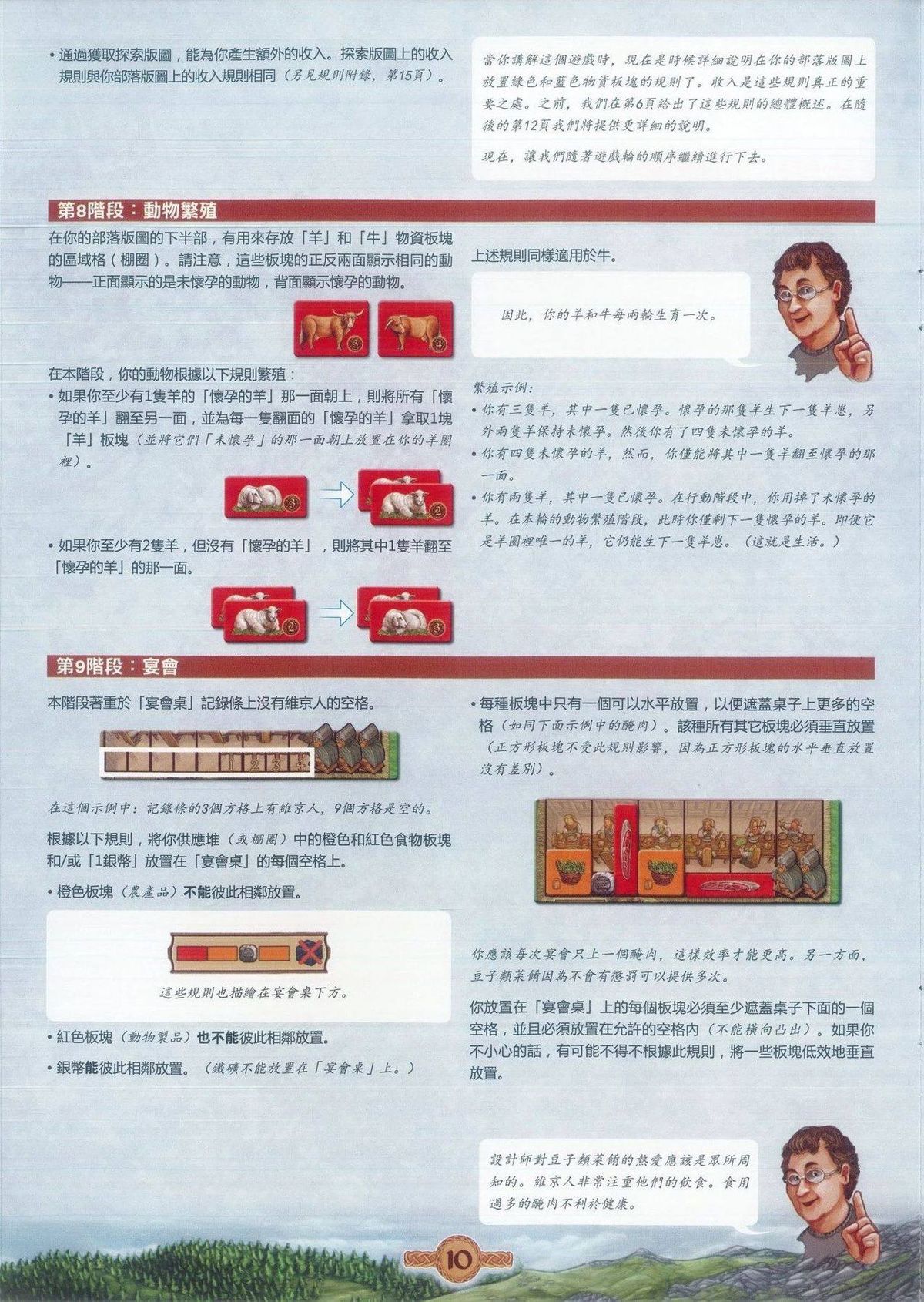 奥丁的盛宴规则书第 10 页：动物繁殖与宴会