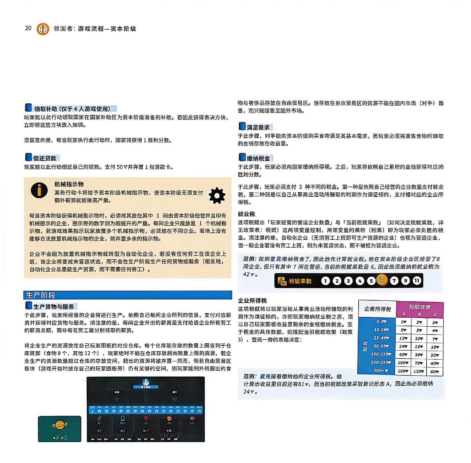 领国者规则书第 20 页扫描图