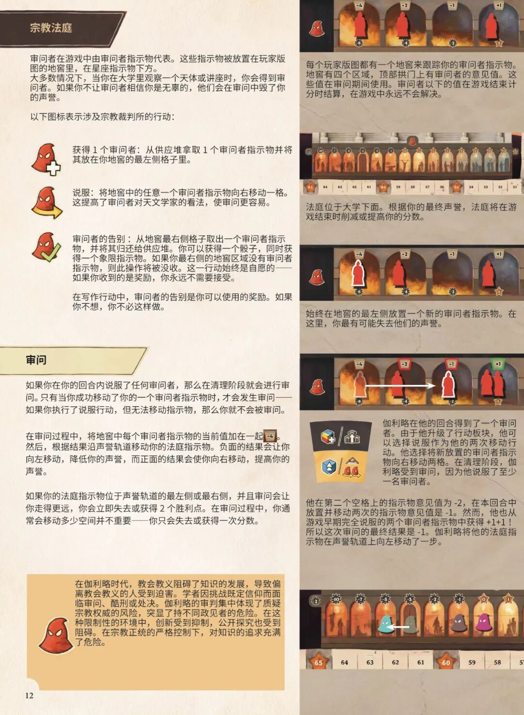 宗教法庭：审问者指示物、说服、审问者的告别与审问流程