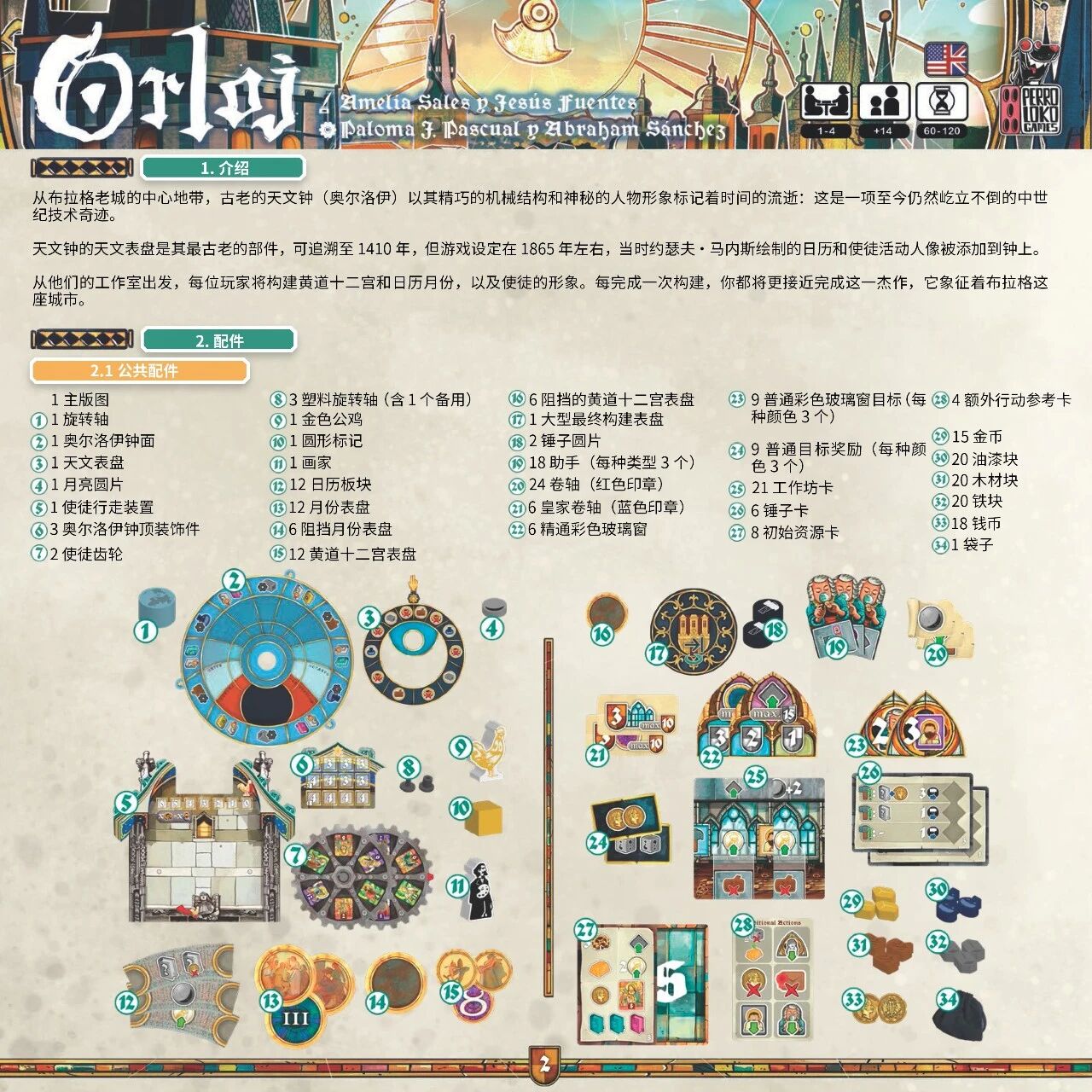 奥洛伊布拉格天文钟规则书第 2 页扫描图