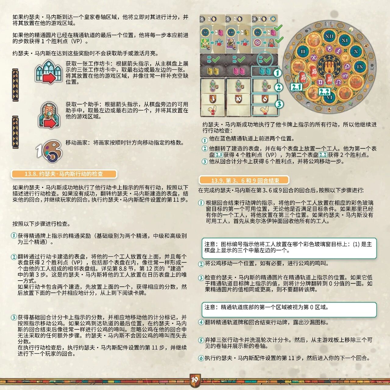 奥洛伊布拉格天文钟规则书第 19 页扫描图