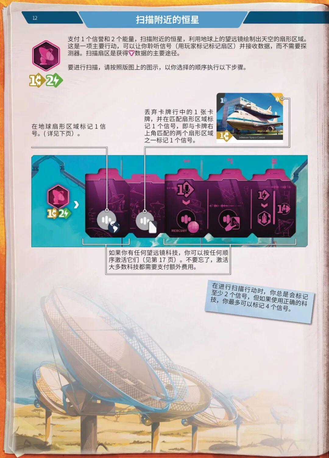 SETI 规则书第 12 页扫描图