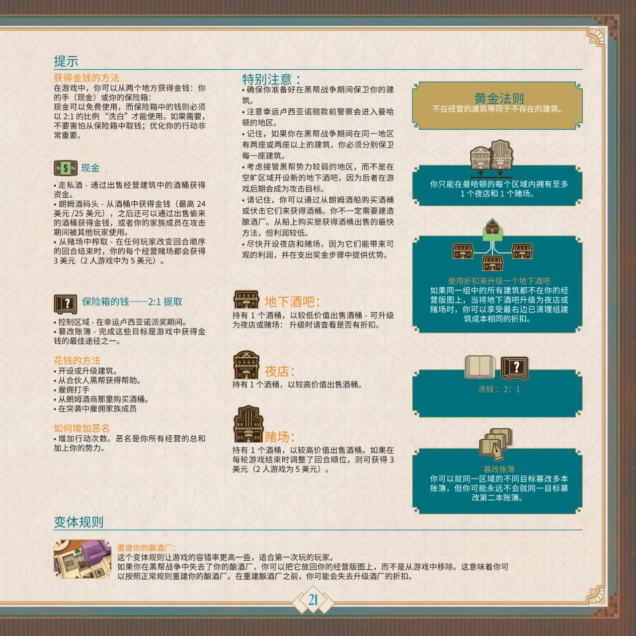 地下酒吧规则书第 21 页扫描图